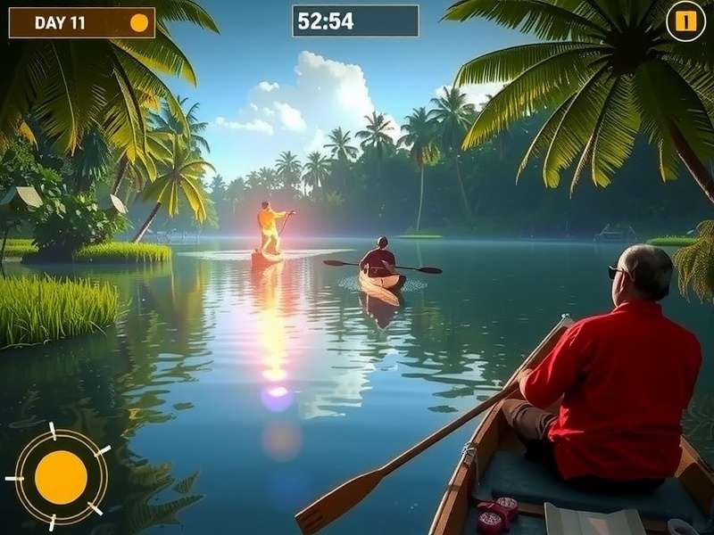 Experience realistic boat handling in Kerala Backwaters Glory Kerala Backwaters Glory Gameplay